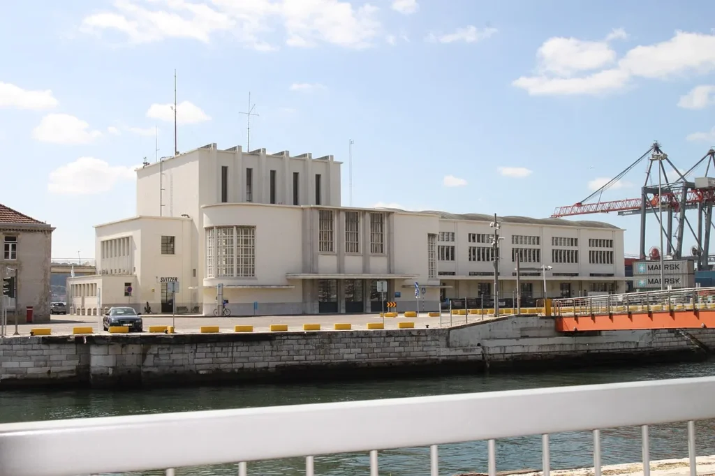 Exterior of the Gare Marítima da Rocha Conde de Óbidos in Lisbon.