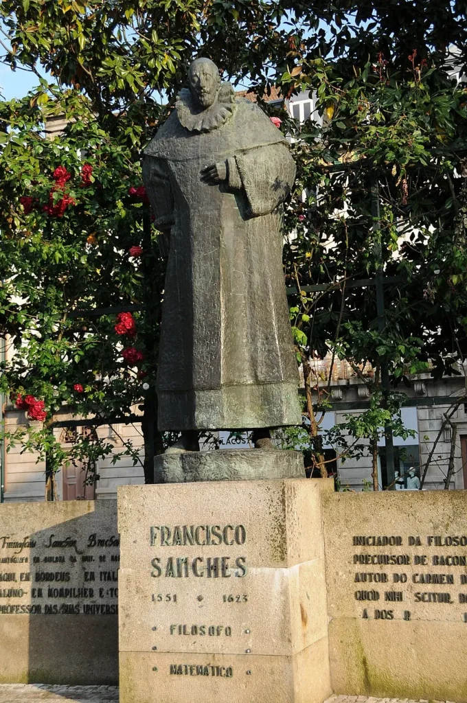 Francisco Sanches statue in Largo São João do Souto.