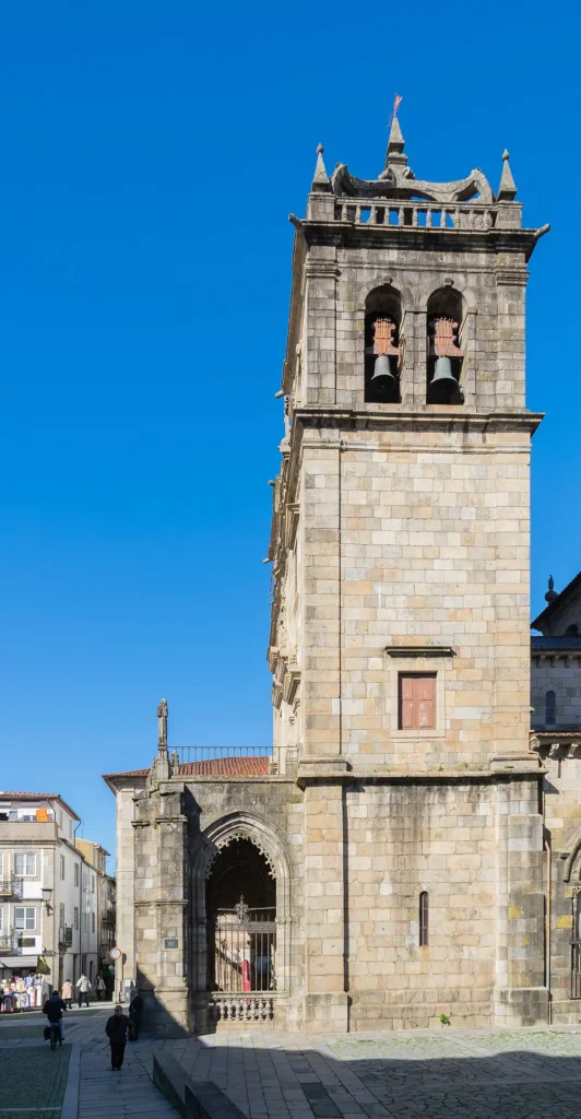 Braga Cathedral seen from Rua Dom Gonçalo Pereira.