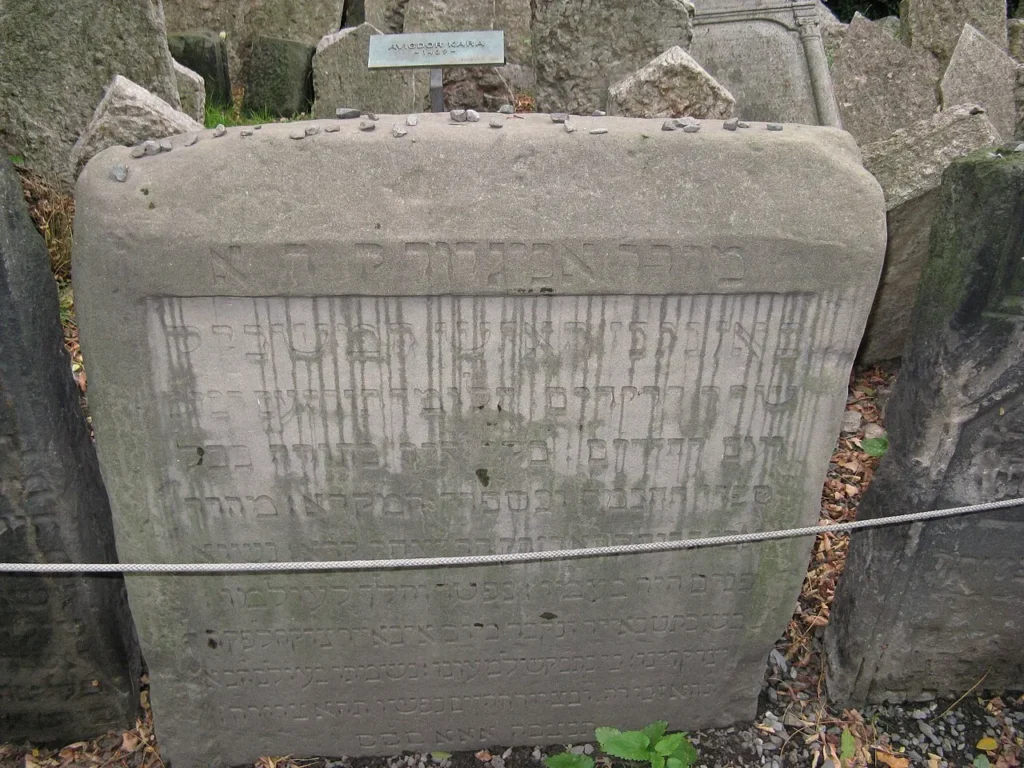 Tomb of the Maharal in the Old Jewish Cemetery in Prague.