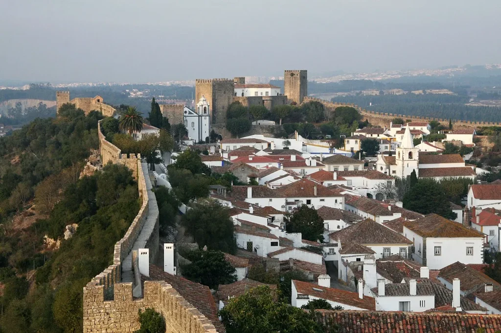 General view of the walled town of Óbidos.