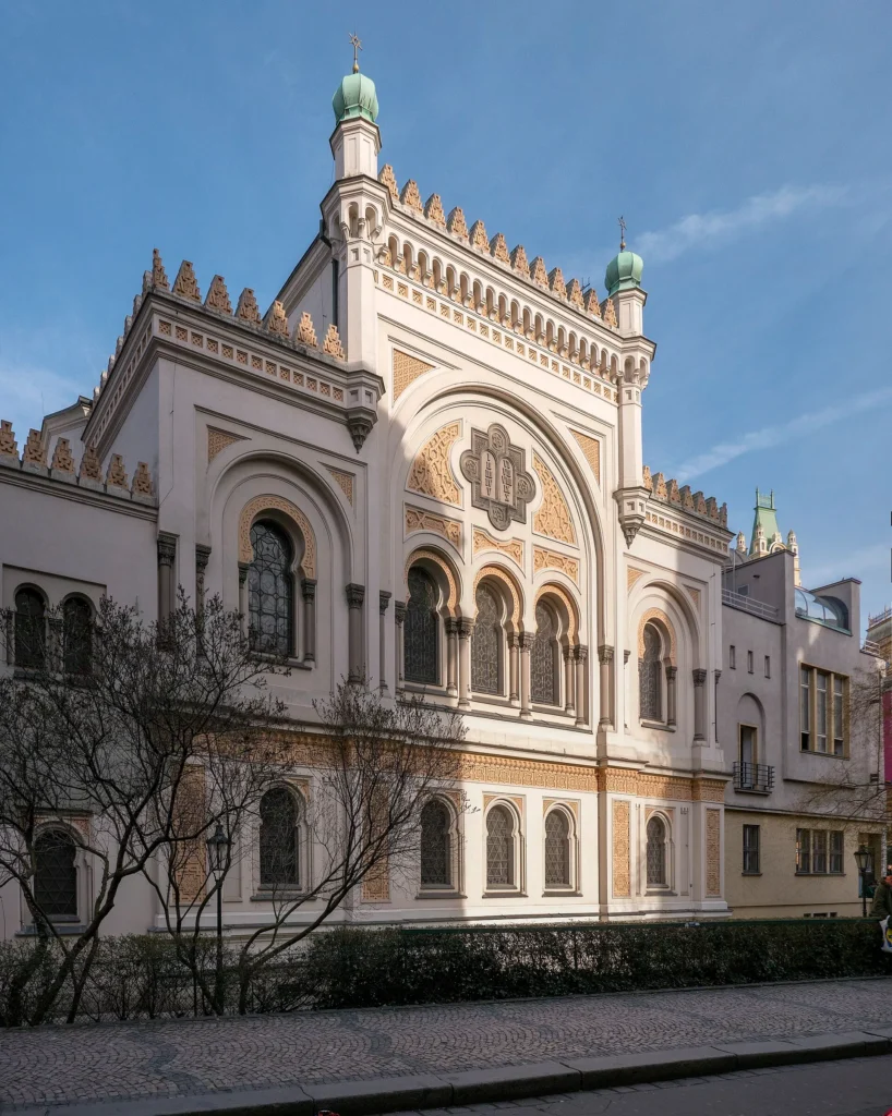 Exterior of the Spanish Synagogue in Prague.