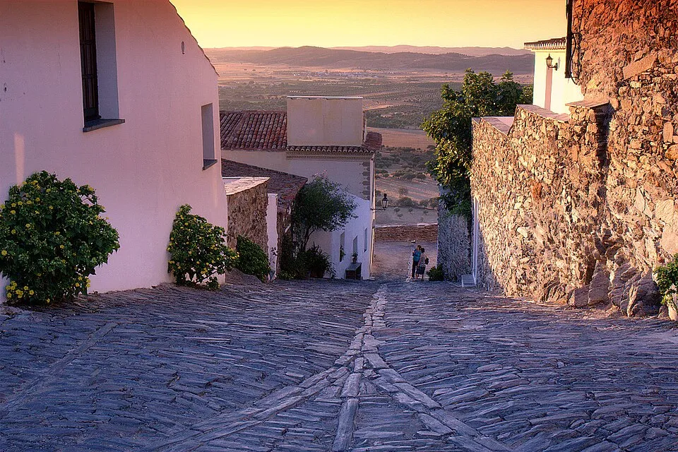 Historic street inside the walled village of Monsaraz.