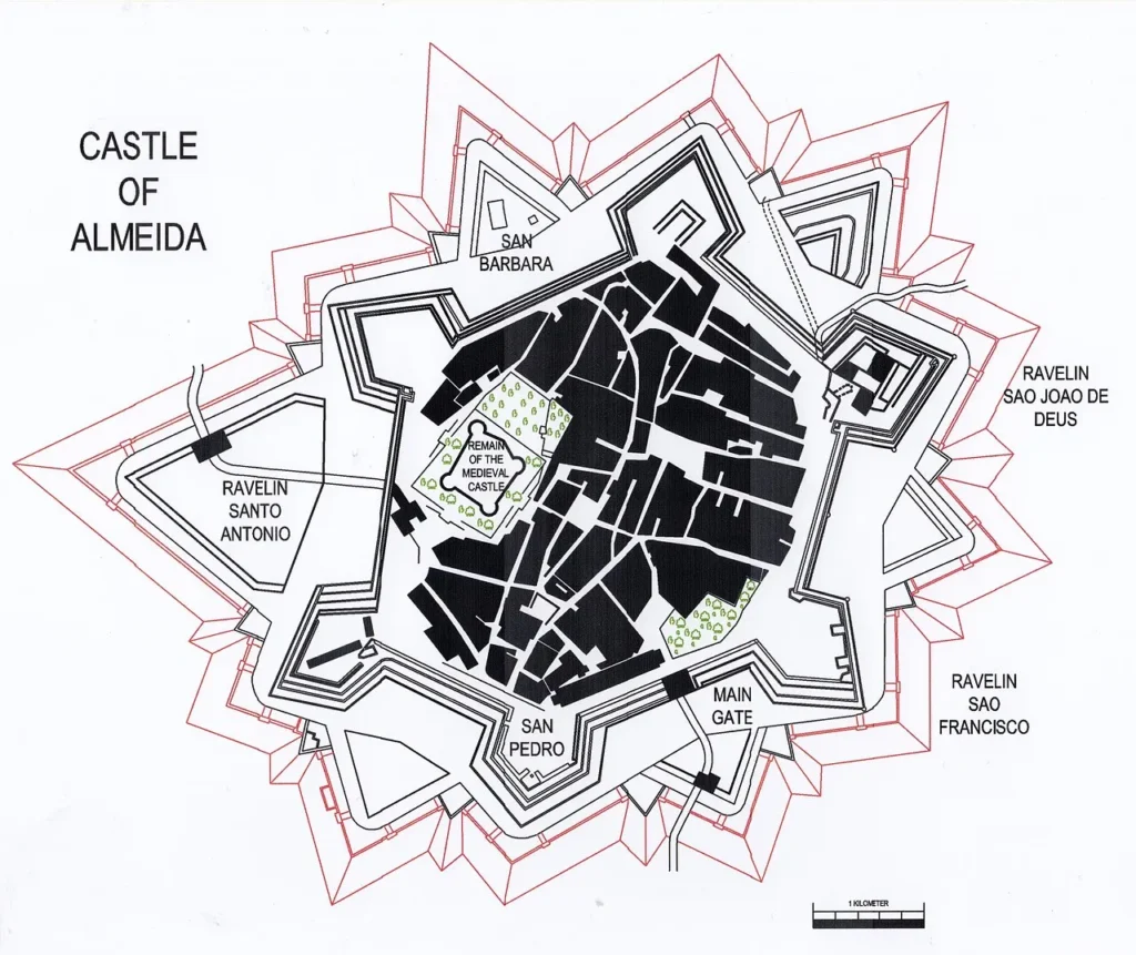 Plan of the star-shaped fortress of Almeida.