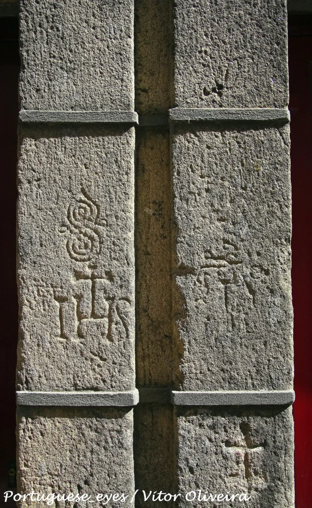 Historic stonework in the old Jewish Quarter area of Guarda.